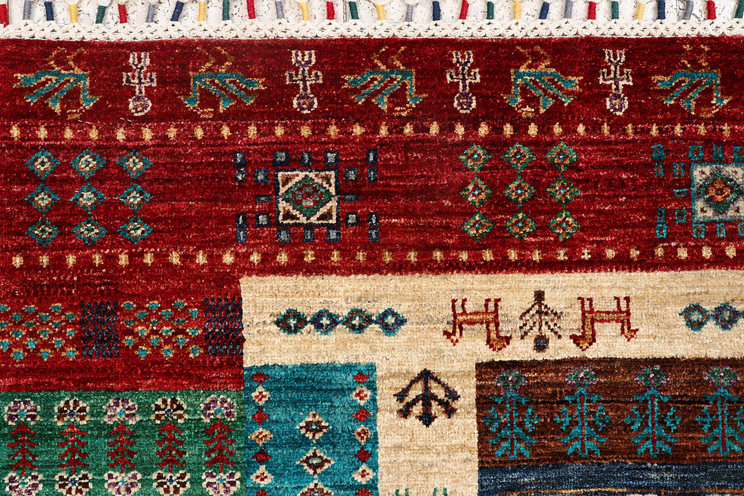 Multi Colored Kazak 5'  10" x 8'  2" - No. QA43407