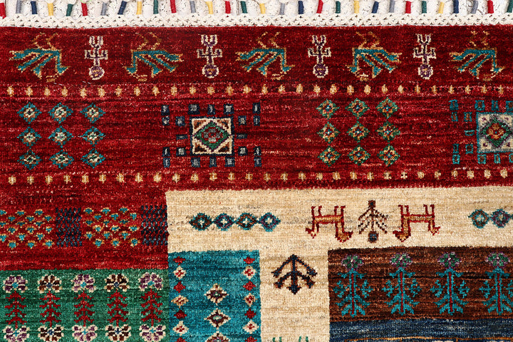 Multi Colored Kazak 5'  10" x 8'  2" - No. QA43407