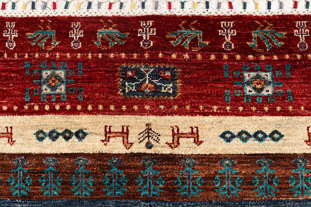 Multi Colored Kazak 5'  10" x 8'  2" - No. QA43407