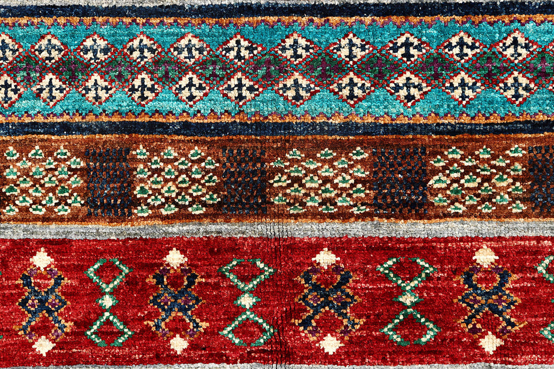 Multi Colored Kazak 5'  10" x 8'  2" - No. QA43407