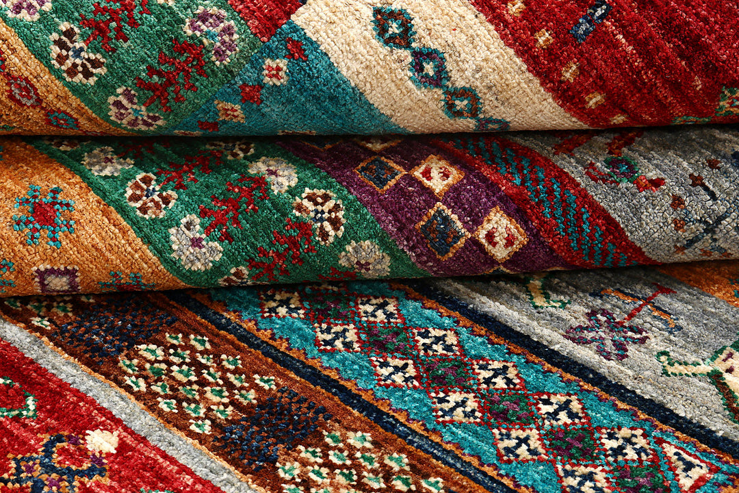 Multi Colored Kazak 5'  10" x 8'  2" - No. QA43407