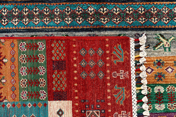 Multi Colored Kazak 5'  10" x 8'  2" - No. QA43407