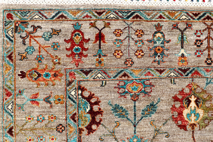 Tan Kazak 6'  1" x 9'  1" - No. QA61857