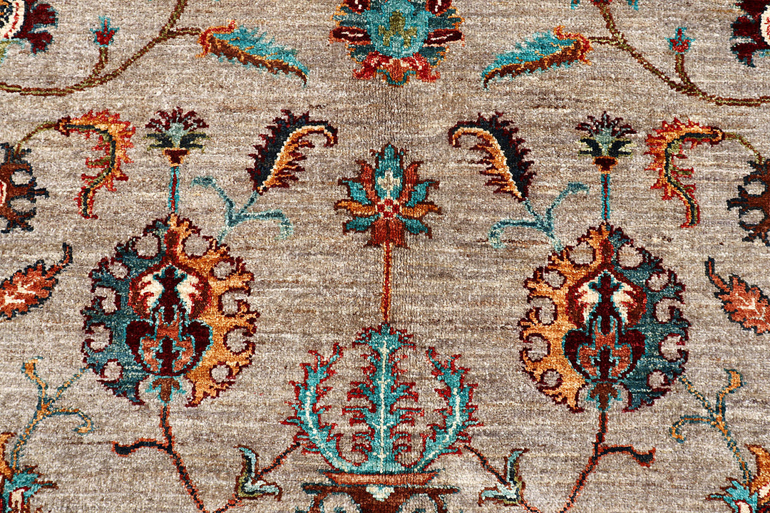 Tan Kazak 6'  1" x 9'  1" - No. QA61857