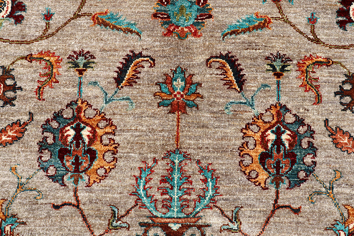 Tan Kazak 6'  1" x 9'  1" - No. QA61857