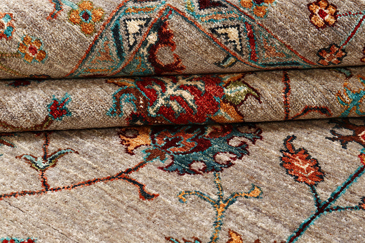 Tan Kazak 6'  1" x 9'  1" - No. QA61857