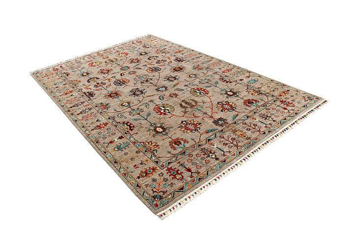 Tan Kazak 6'  1" x 9'  1" - No. QA61857