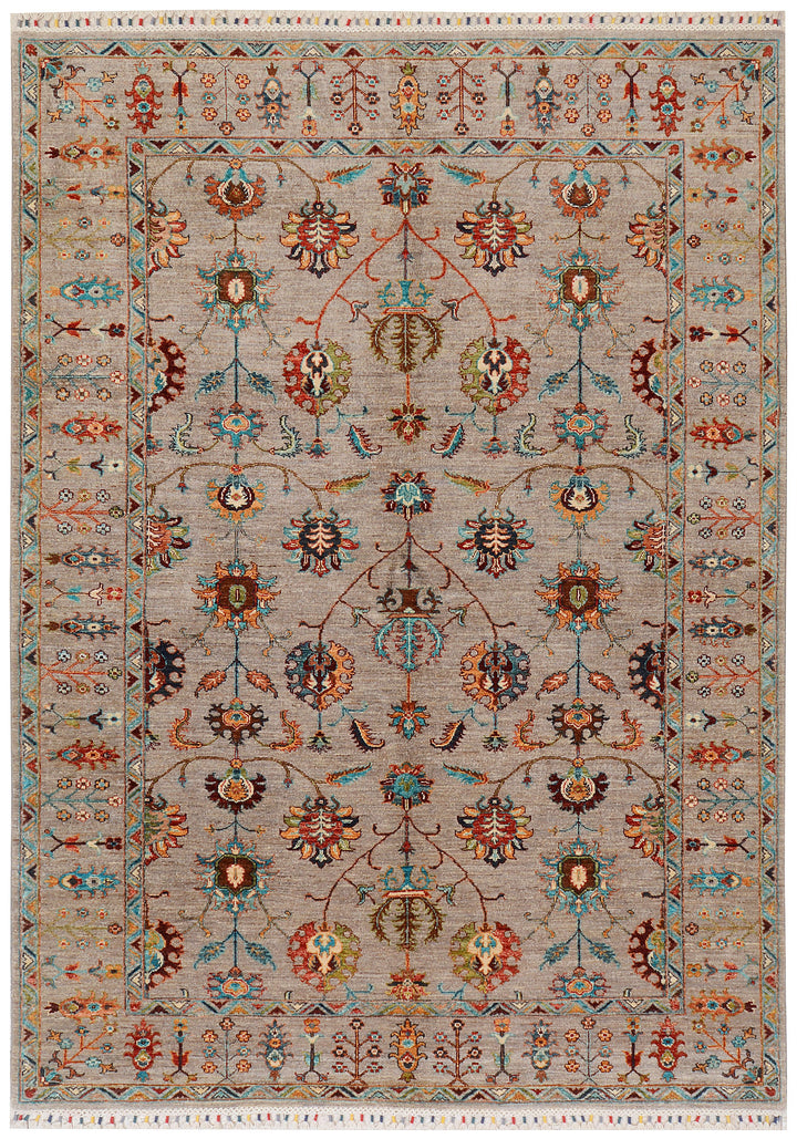 Tan Kazak 6'  1" x 9'  1" - No. QA61857