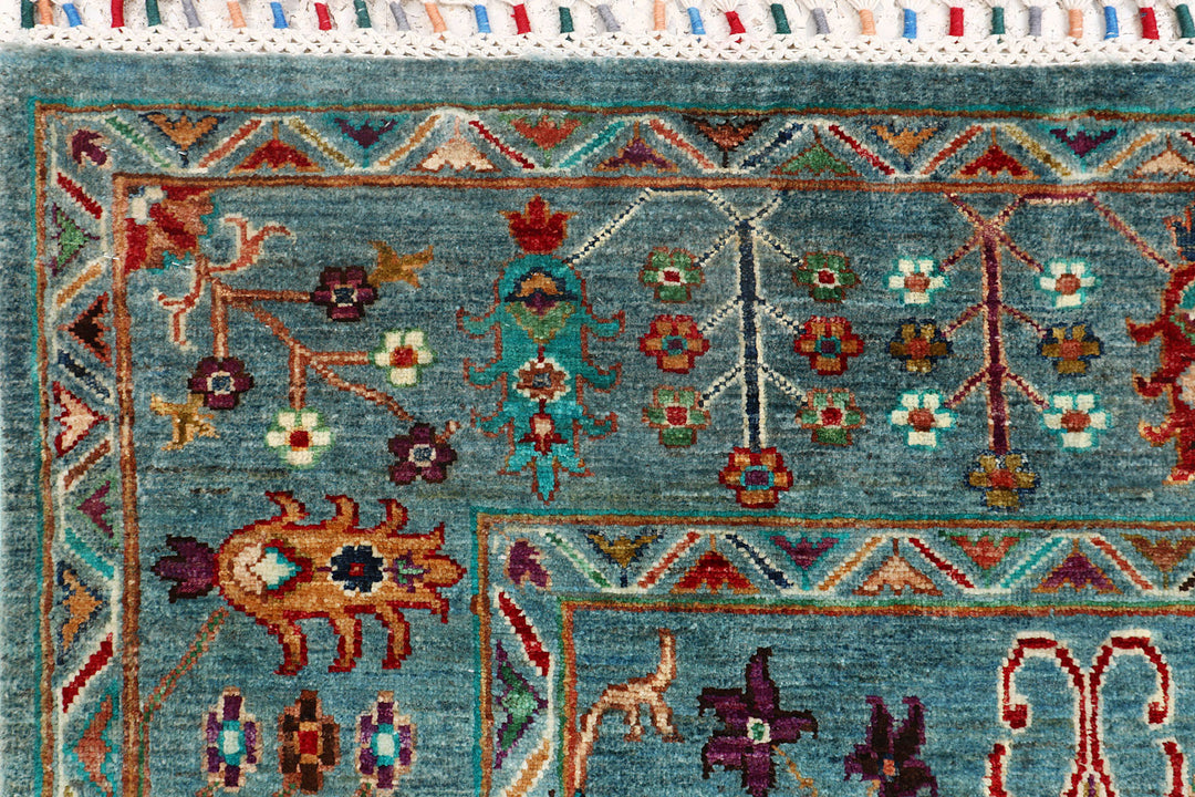 Cadet Blue Kazak 5' 9 x 8' - No. 73753