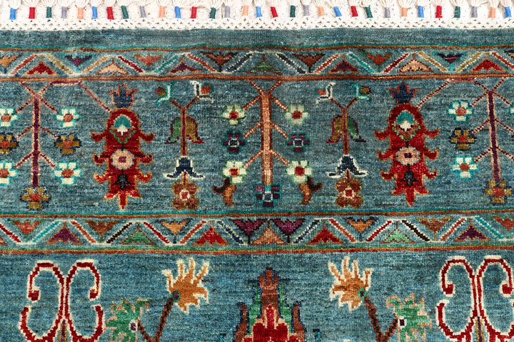 Cadet Blue Kazak 5'  9" x 8' " - No. QA36052