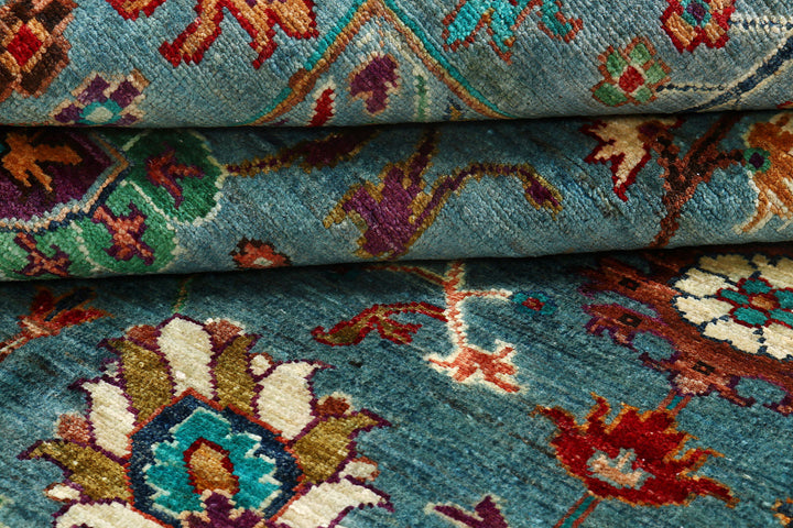 Cadet Blue Kazak 5'  9" x 8' " - No. QA36052