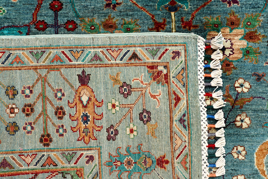 Cadet Blue Kazak 5'  9" x 8' " - No. QA36052