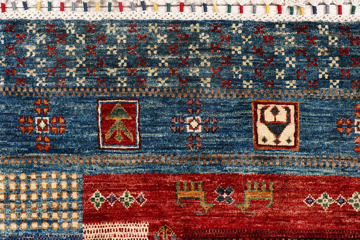 Multi Colored Kazak 5'  6" x 8'  2" - No. QA38841