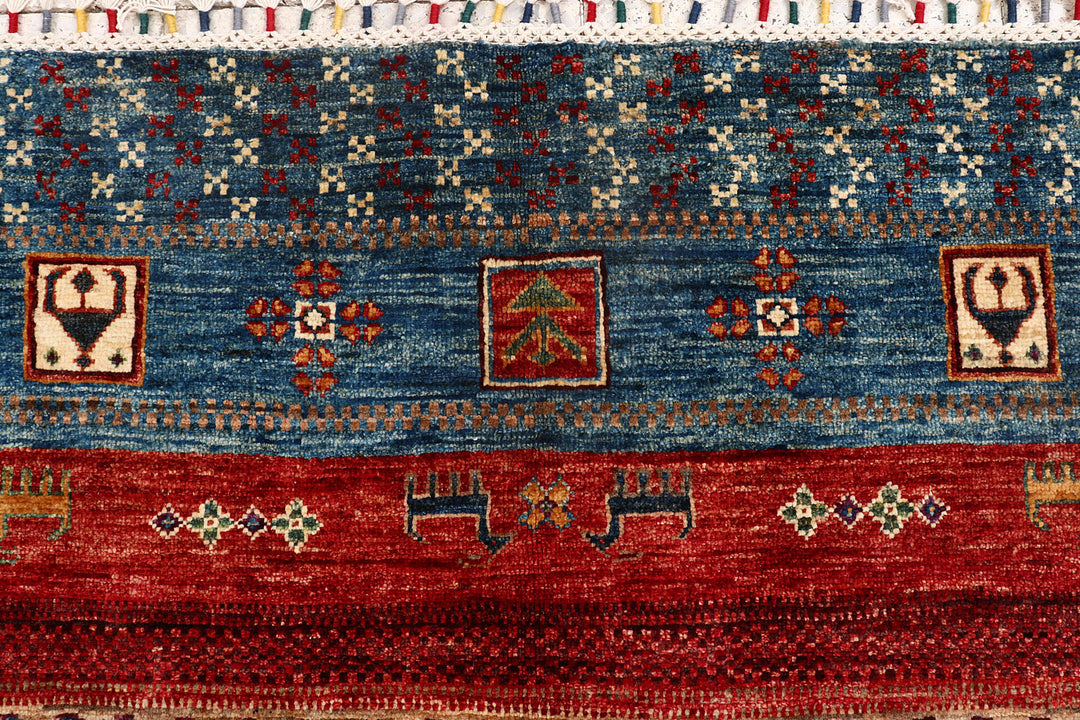 Multi Colored Kazak 5'  6" x 8'  2" - No. QA38841