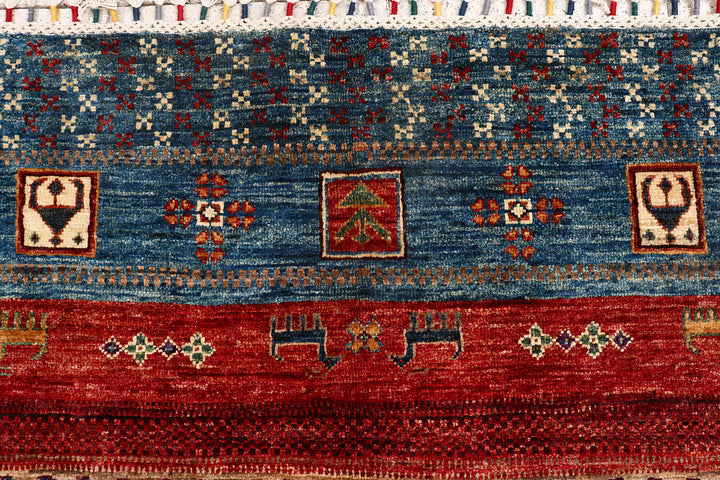 Multi Colored Kazak 5'  6" x 8'  2" - No. QA38841