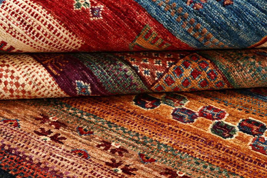 Multi Colored Kazak 5'  6" x 8'  2" - No. QA38841