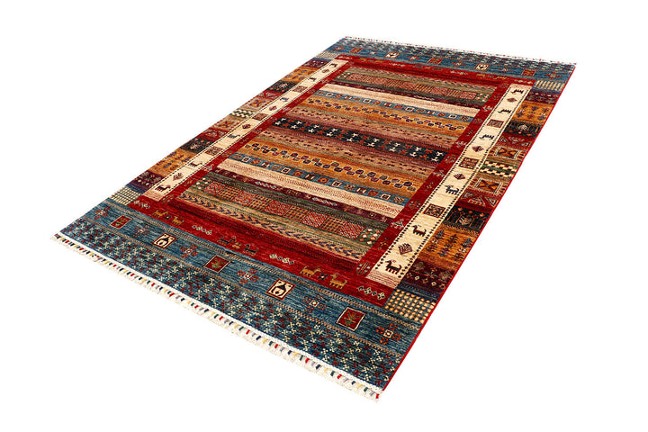 Multi Colored Kazak 5'  6" x 8'  2" - No. QA38841