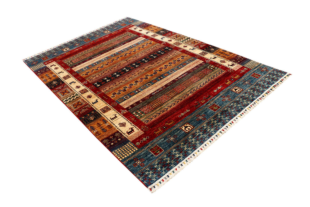 Multi Colored Kazak 5'  6" x 8'  2" - No. QA38841