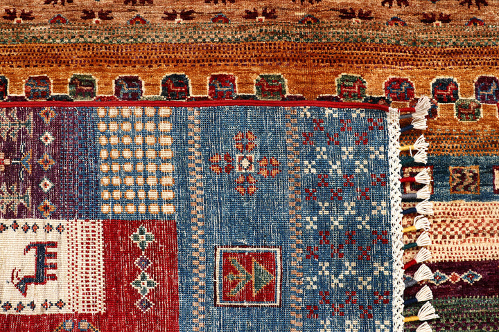 Multi Colored Kazak 5'  6" x 8'  2" - No. QA38841