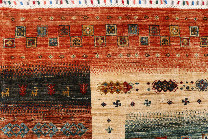 Multi Colored Kazak 8'  10" x 11'  11" - No. QA26432