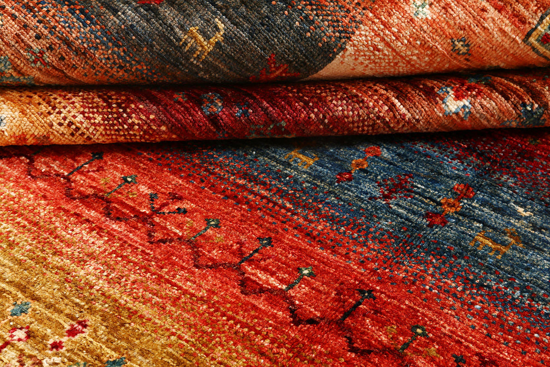 Multi Colored Kazak 8'  10" x 11'  11" - No. QA26432