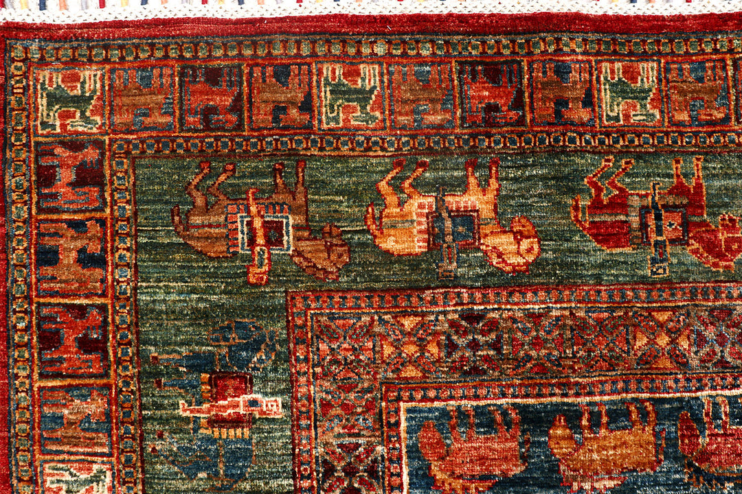 Multi Colored Kazak 8'  11" x 11'  11" - No. QA53657