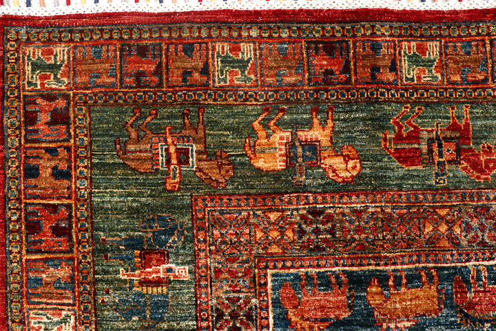 Multi Colored Kazak 8'  11" x 11'  11" - No. QA53657