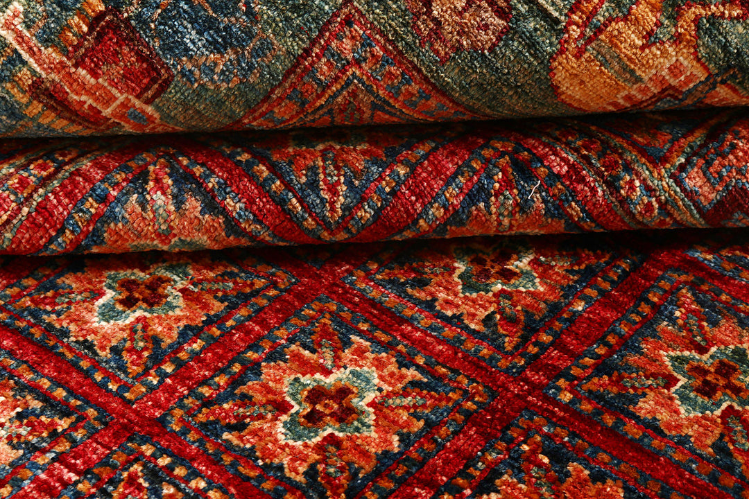 Multi Colored Kazak 8'  11" x 11'  11" - No. QA53657