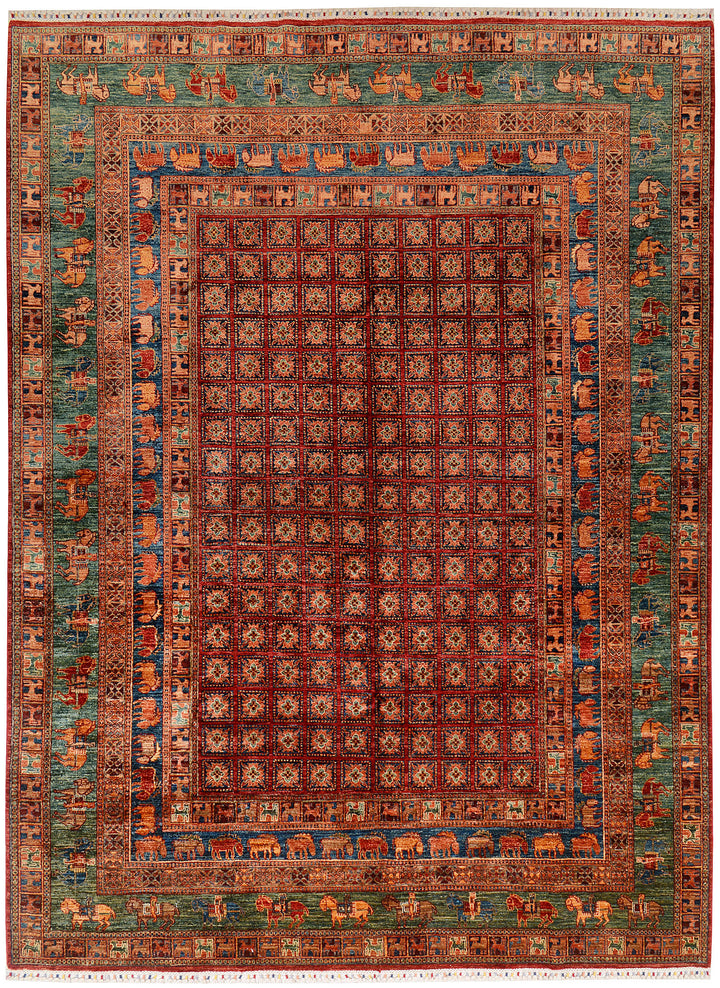 Multi Colored Kazak 8'  11" x 11'  11" - No. QA53657