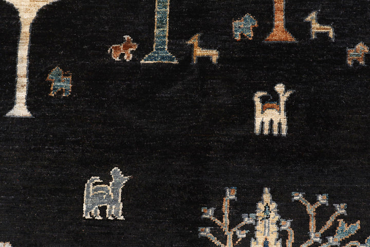 Black Herati 4'  9" x 6'  4" - No. QA16766