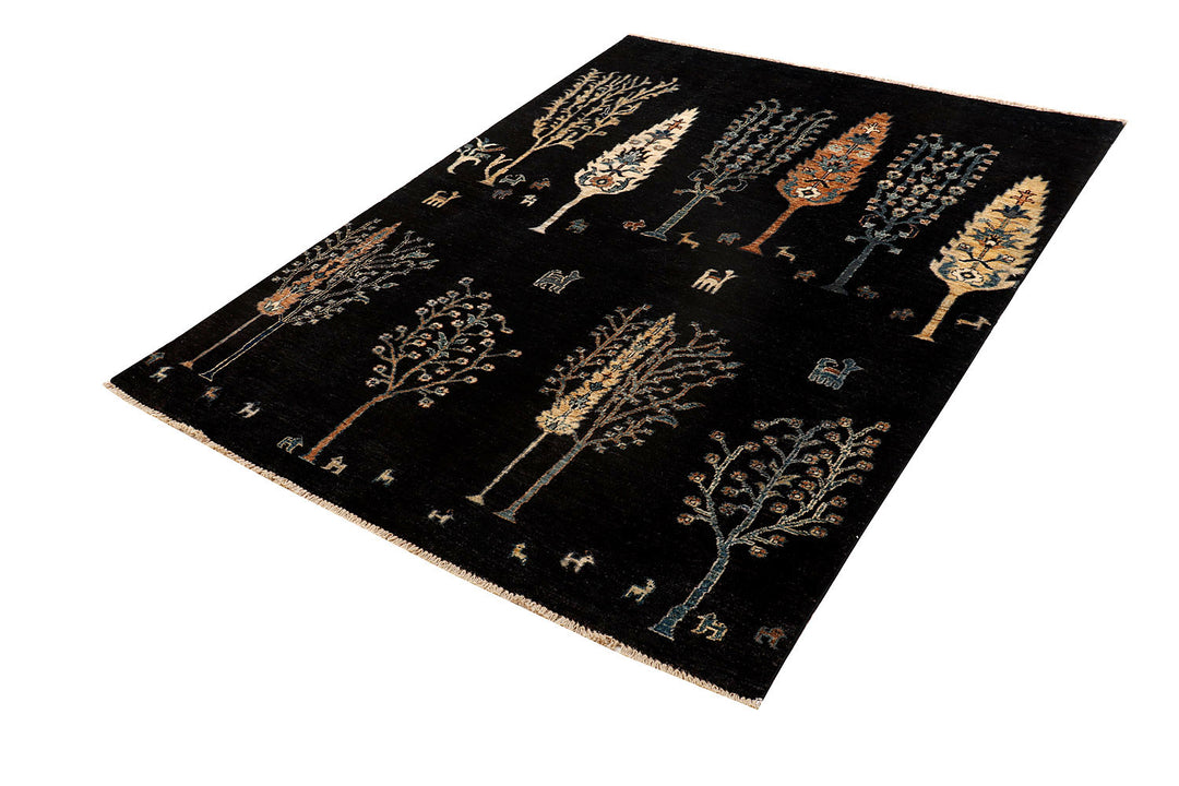 Black Herati 4'  9" x 6'  4" - No. QA16766