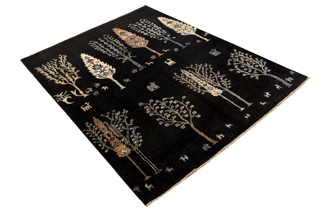 Black Herati 4'  9" x 6'  4" - No. QA16766