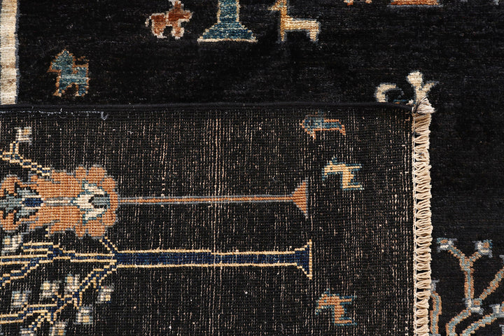 Black Herati 4'  9" x 6'  4" - No. QA16766