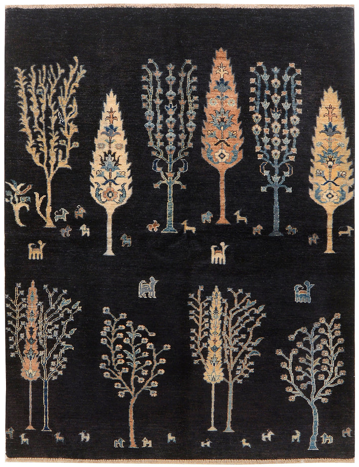 Black Herati 4'  9" x 6'  4" - No. QA16766