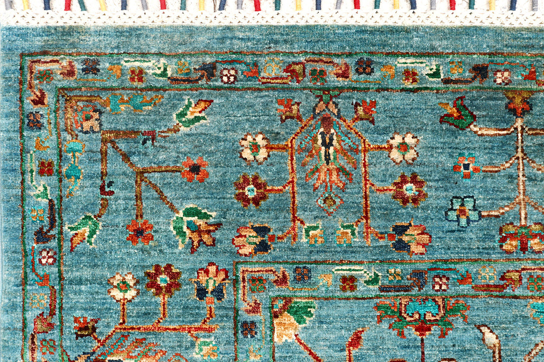 Steel Blue Kazak 5'  8" x 8'  7" - No. QA47264