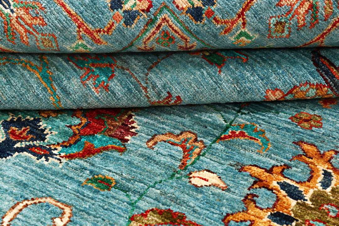 Steel Blue Kazak 5'  8" x 8'  7" - No. QA47264