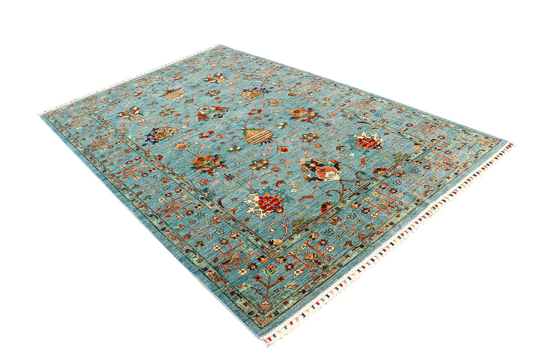 Steel Blue Kazak 5' 8 x 8' 7 - No. 73803