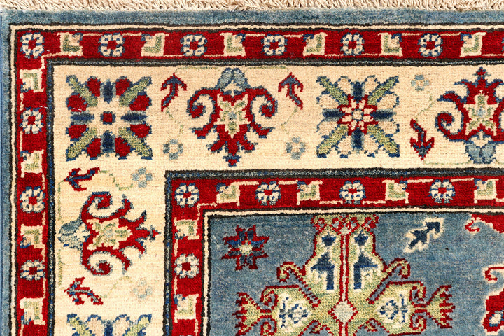 Light Slate Grey Kazak 4'  10" x 6'  3" - No. QA62146