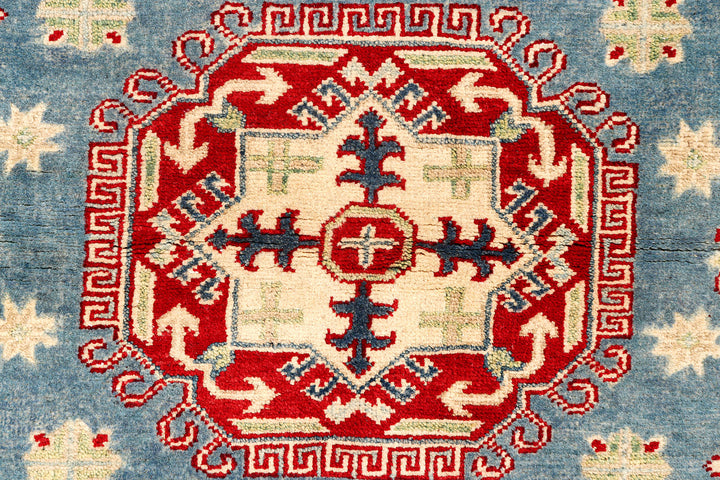 Light Slate Grey Kazak 4'  10" x 6'  3" - No. QA62146