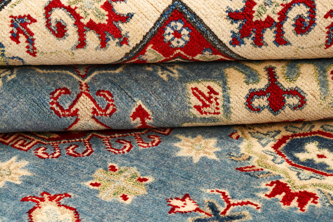 Light Slate Grey Kazak 4'  10" x 6'  3" - No. QA62146