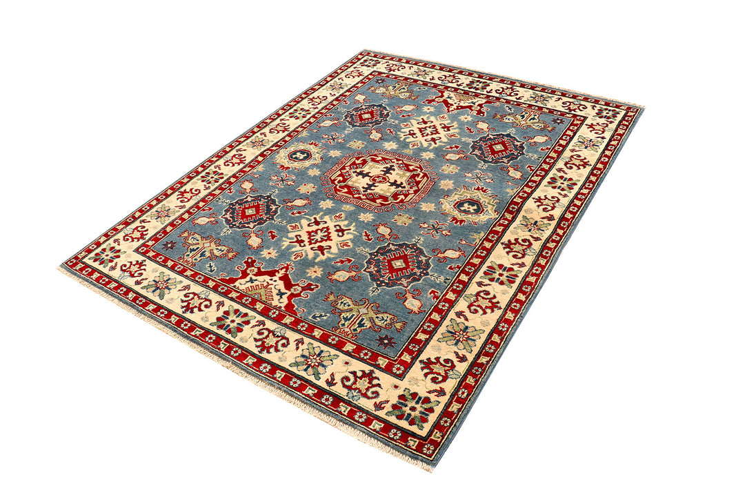 Light Slate Grey Kazak 4'  10" x 6'  3" - No. QA62146
