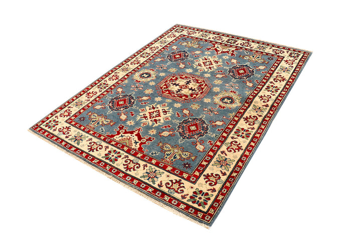 Light Slate Grey Kazak 4'  10" x 6'  3" - No. QA62146