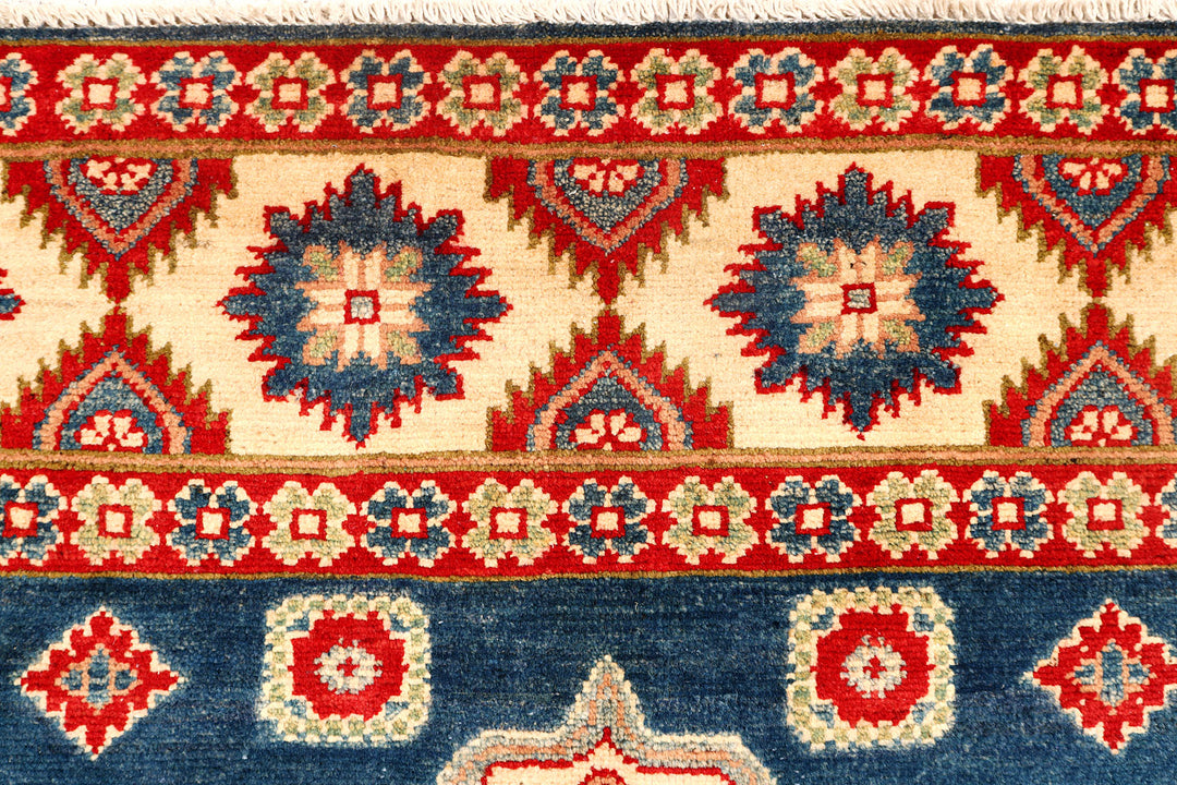 Steel Blue Kazak 4'  10" x 6'  8" - No. QA43492