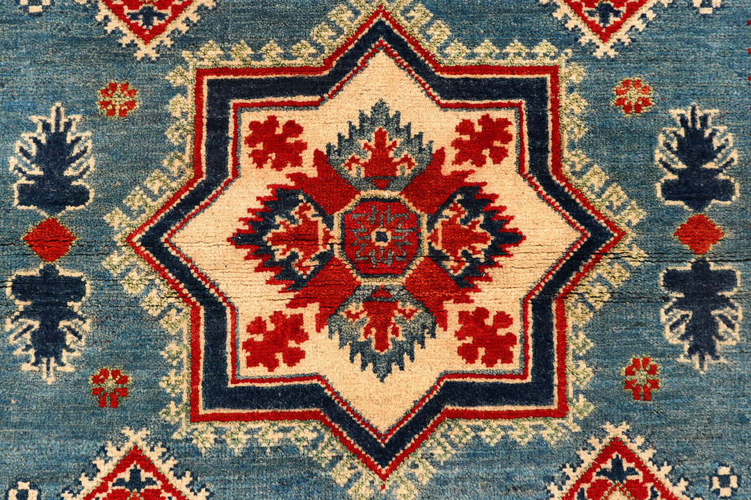 Steel Blue Kazak 4'  10" x 6'  8" - No. QA72792
