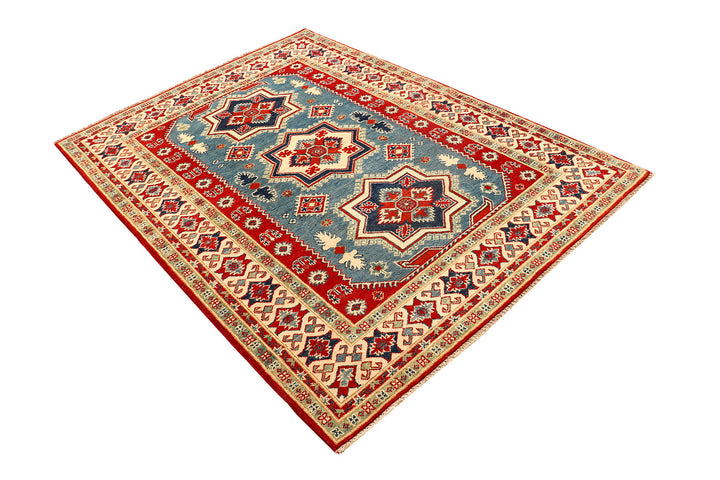 Steel Blue Kazak 4'  10" x 6'  8" - No. QA72792