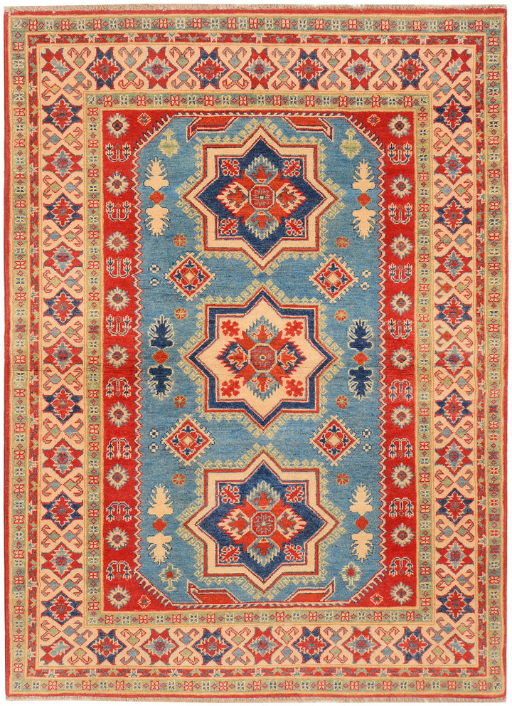 Steel Blue Kazak 4' 10 x 6' 8 - No. 73812