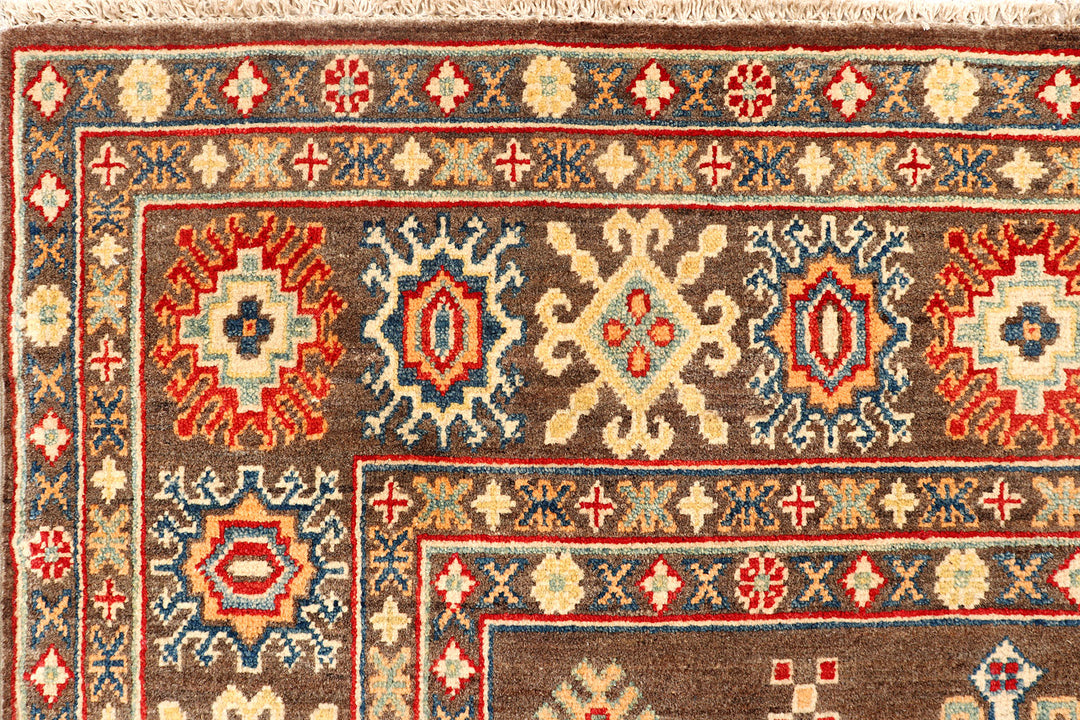 Saddle Brown Kazak 6' 2 x 10' 1 - No. 73815