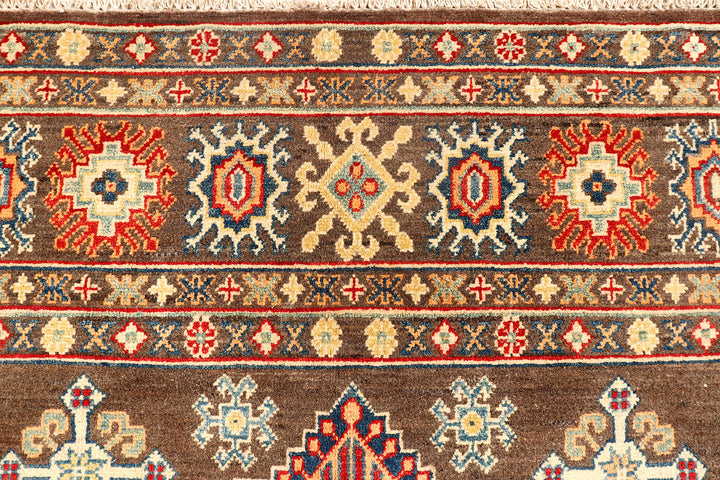 Saddle Brown Kazak 6' 2 x 10' 1 - No. 73815