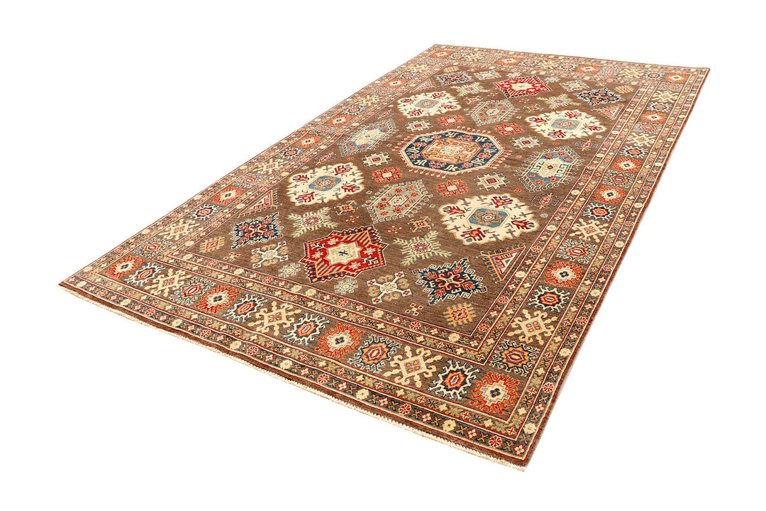 Saddle Brown Kazak 6' 2 x 10' 1 - No. 73815