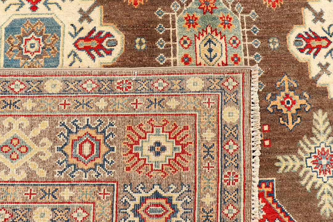 Saddle Brown Kazak 6' 2 x 10' 1 - No. 73815
